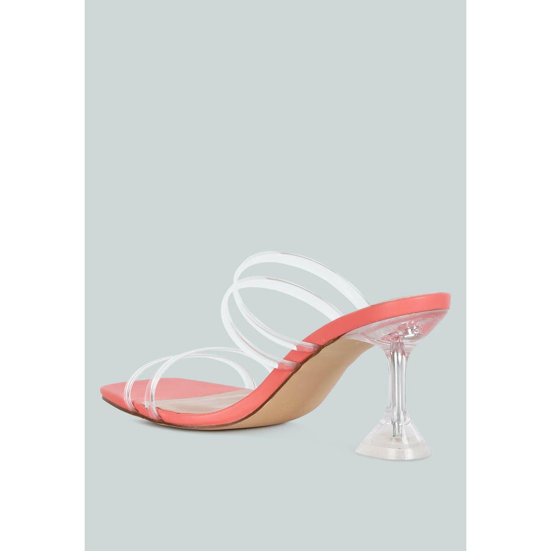 Nightfall Clear Spool Heel Sandal.