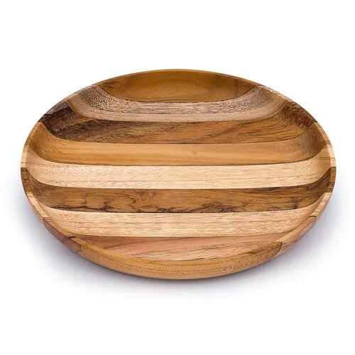 Premium Upcycled End Grain Wooden Serving Plate.