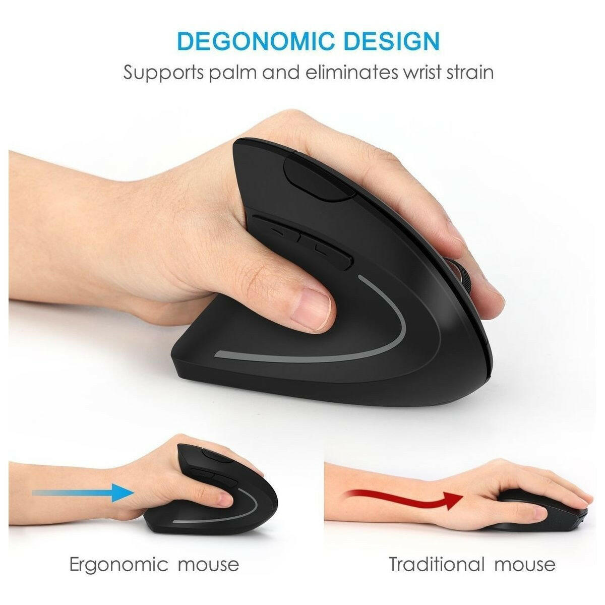 2.4G Wireless Ergonomic Vertical Mouse.