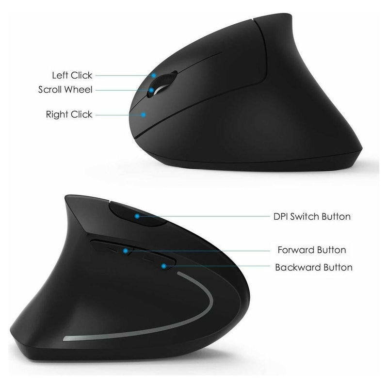 2.4G Wireless Ergonomic Vertical Mouse |  quirkitrendz.