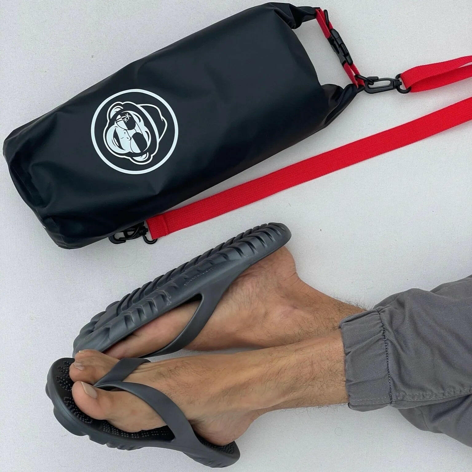 Night Platinum Flip Flops & Drybag by GUDO.