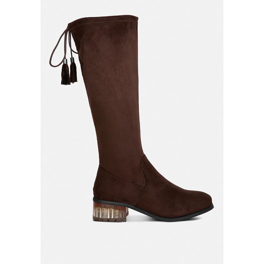 Francesca Tassels Detail Short Heel Calf Boot.