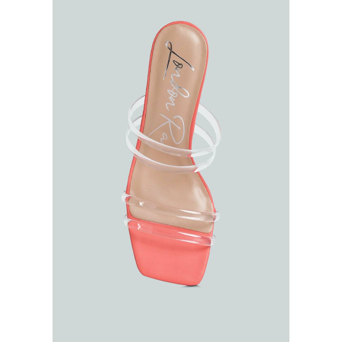 Nightfall Clear Spool Heel Sandal.