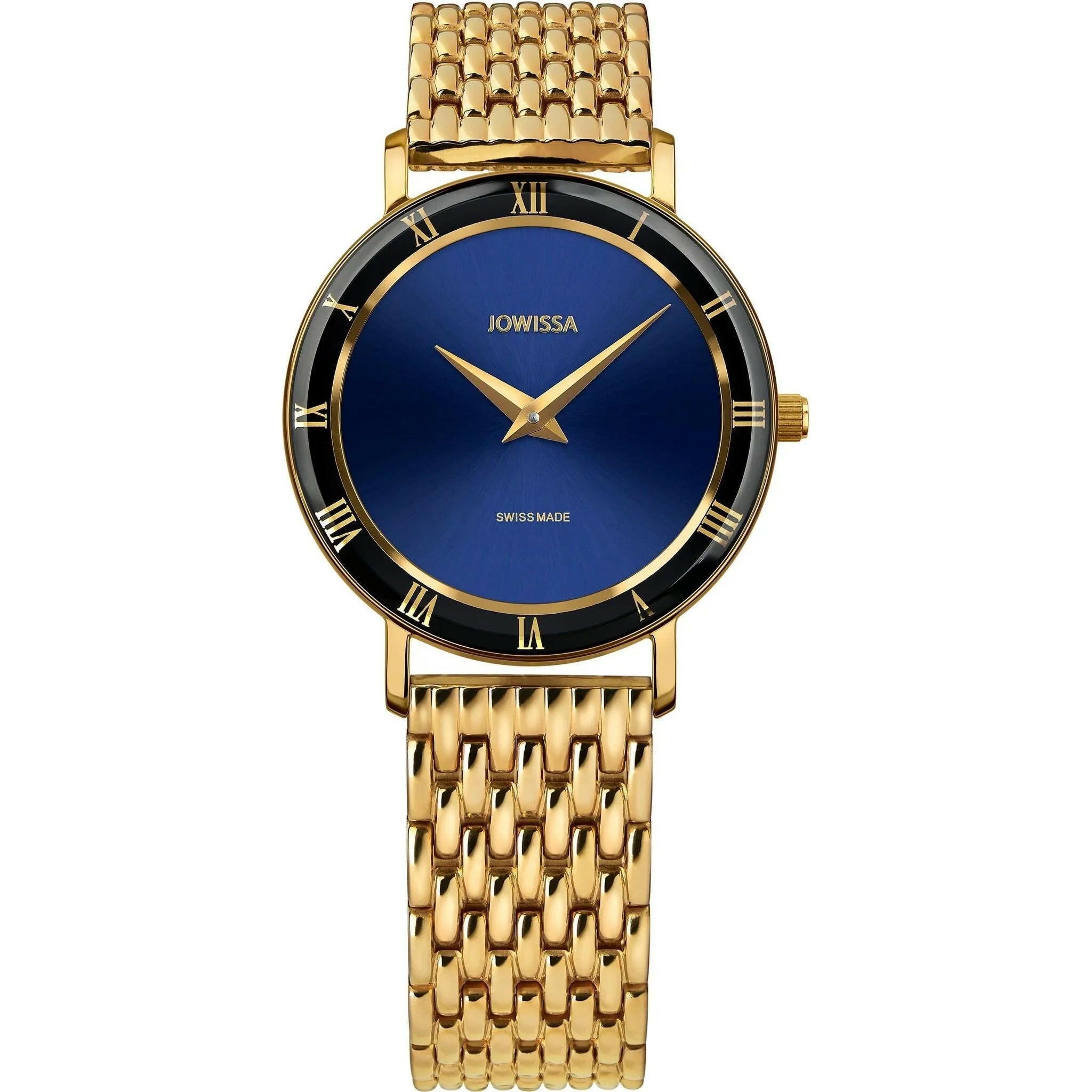 Roma Swiss Ladies Watch Gold Blue.