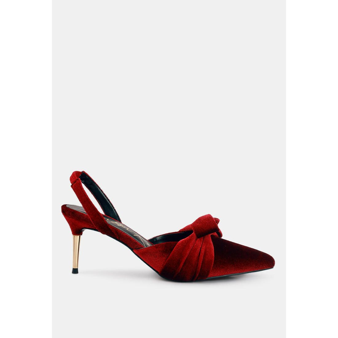 Mayfair Velvet High Heel Mule Sandals.