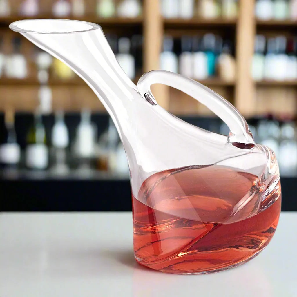 Mouth Blown Glass Wine Carafe  32oz.