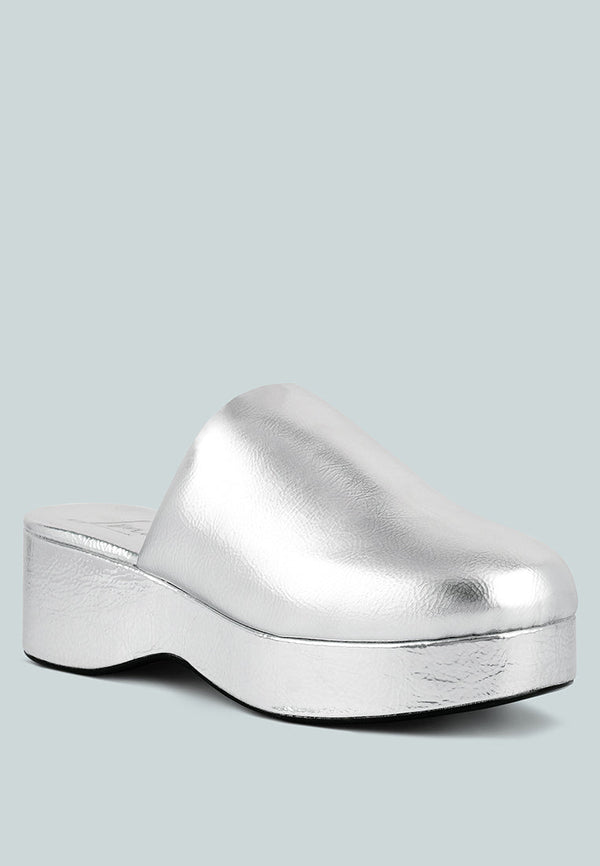 Olori Solid Platform Slip on Mules