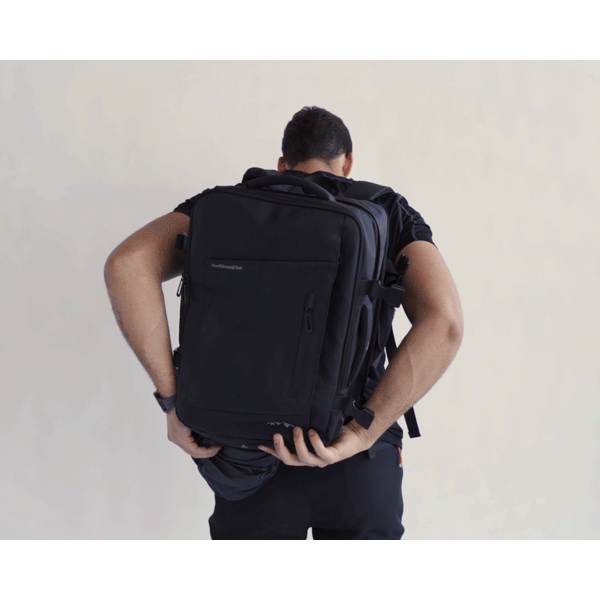 "Voyager" Expandable Backpack With Built-In Rain Coat.