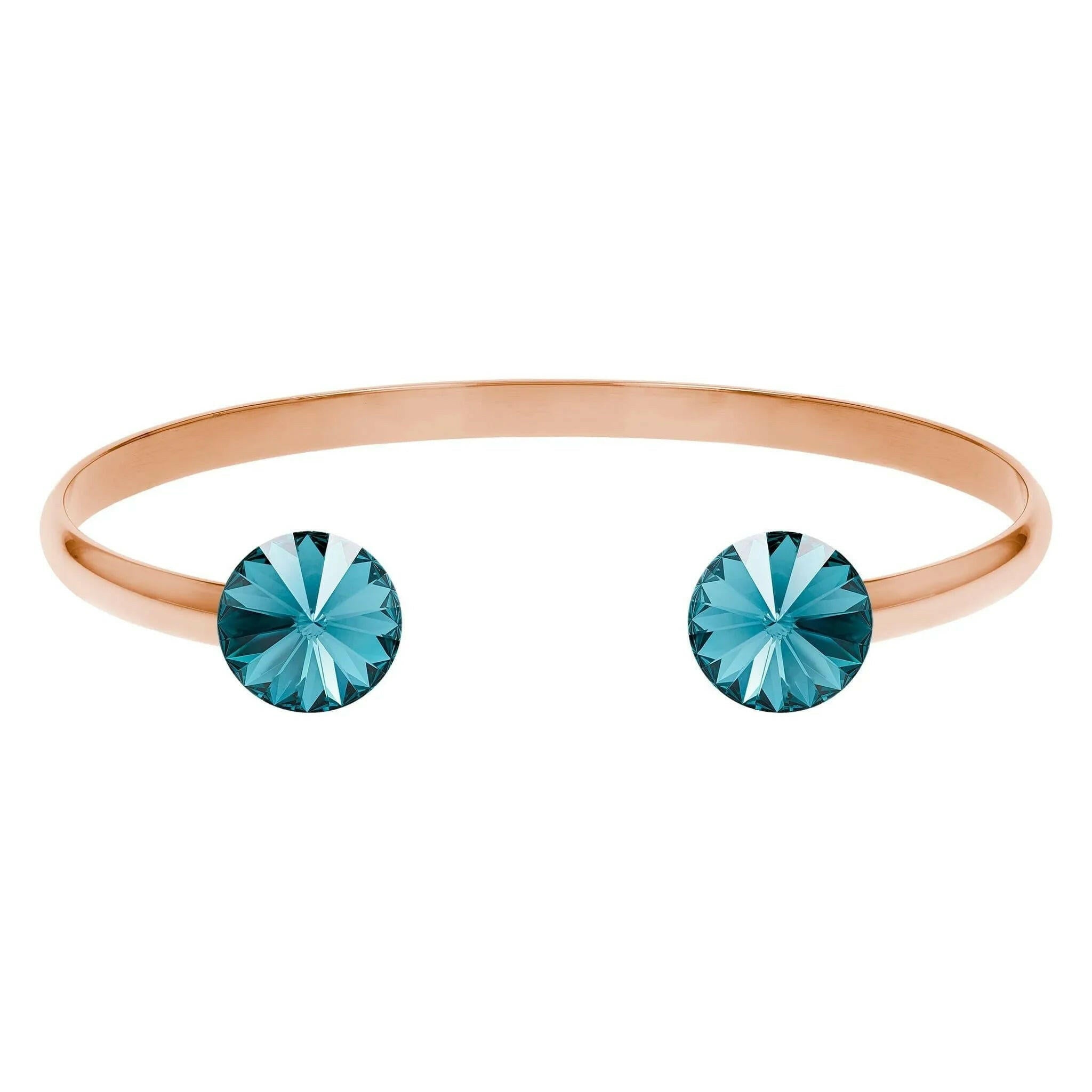 Facet Pyramid Bracelet Rose Light Blue.