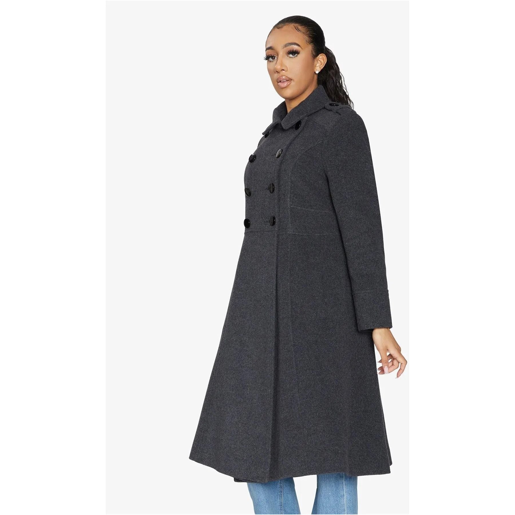 A-Line Double Breasted Coat