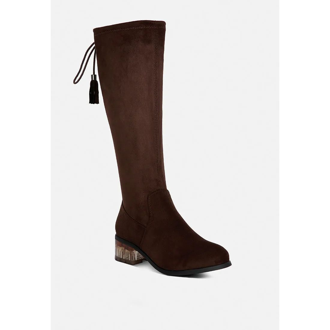 Francesca Tassels Detail Short Heel Calf Boot.