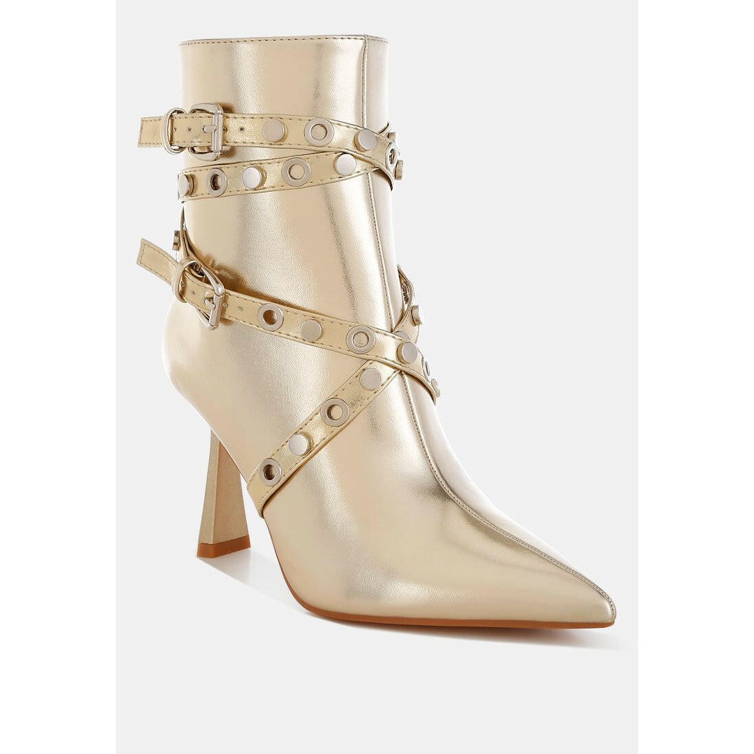 Jaunts Eyelets & Studs Harness Ankle Boots.