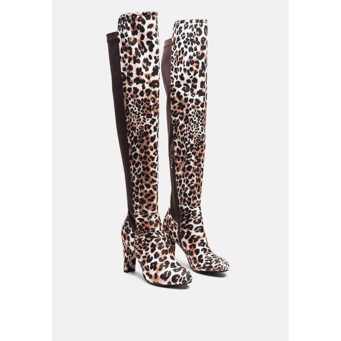 Fauna Knee High Block Heeled Boots.