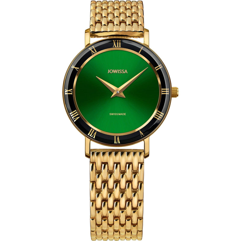 Roma Swiss Ladies Watch Gold Green.