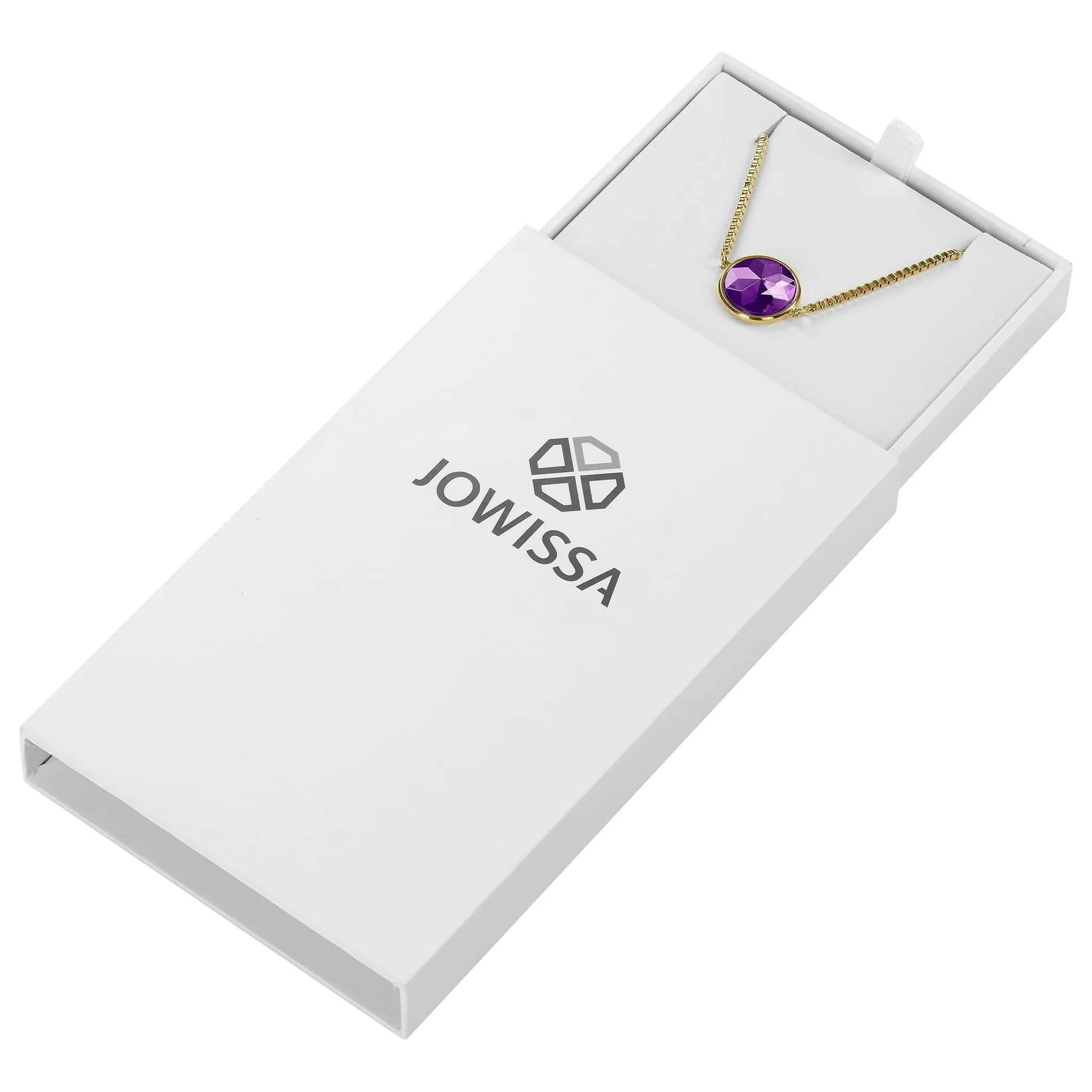 Facet Pendant Bracelet Gold Purple.