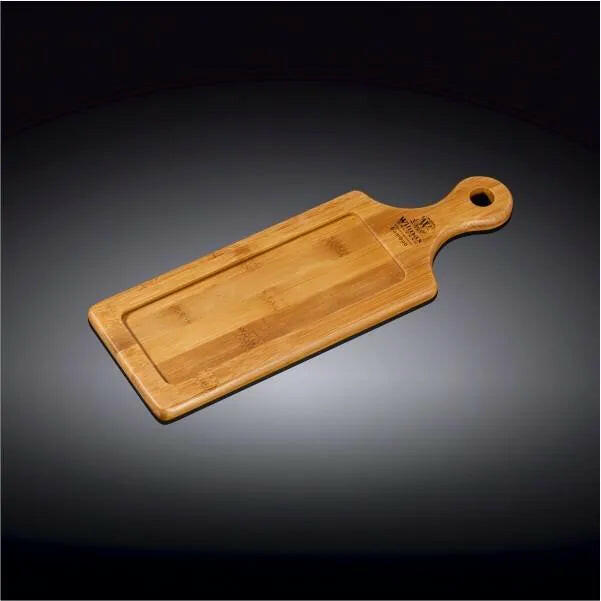 Bamboo Tray 11" x 3.75" For Appetizers / Barbecue / Burgers.