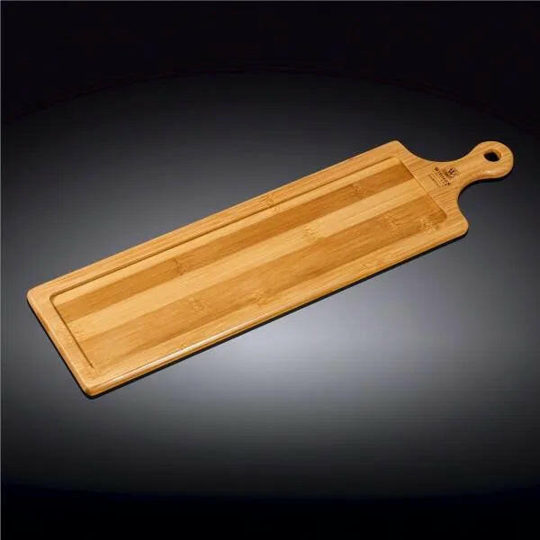 Bamboo Tray 18"x 4.75" For Appetizers / Barbecue / Burgers.