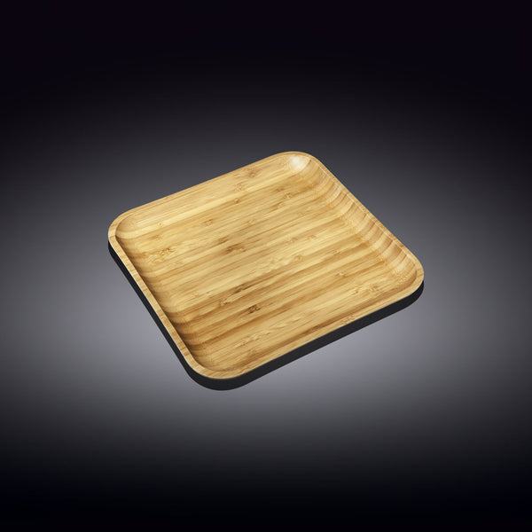 Bamboo Square Plate 7"x 7" For Appetizers