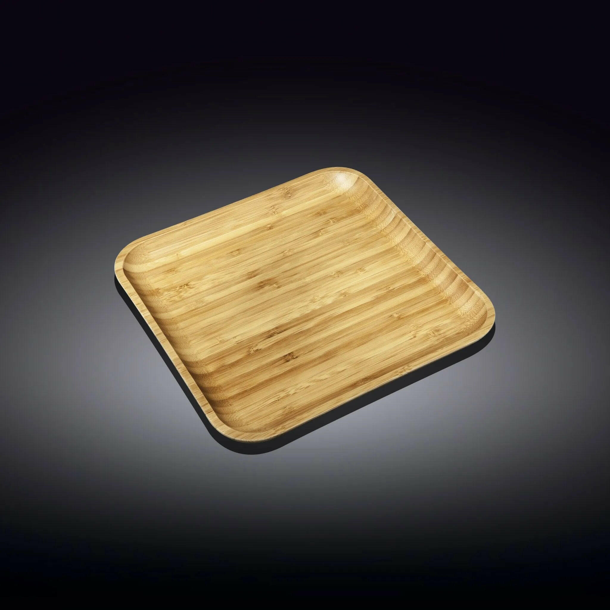 Bamboo Square Plate 8"X 8" For Appetizers / Barbecue.