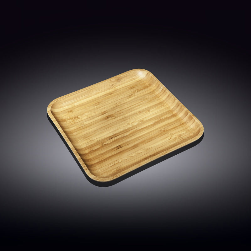 Bamboo Square Plate 8"X 8" For Appetizers / Barbecue