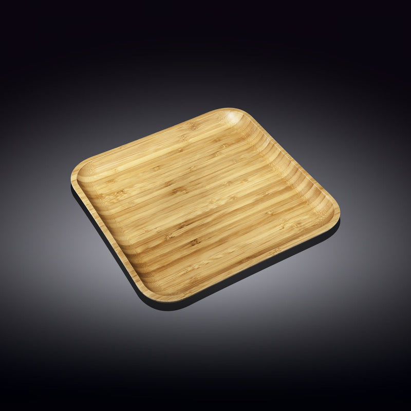 Bamboo Square Plate 9"x 9" For Appetizers / Barbecue