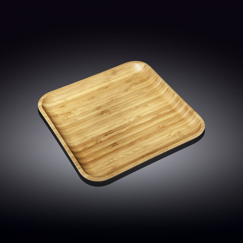 Bamboo Square Plate 10" x 10" For Appetizers / Barbecue