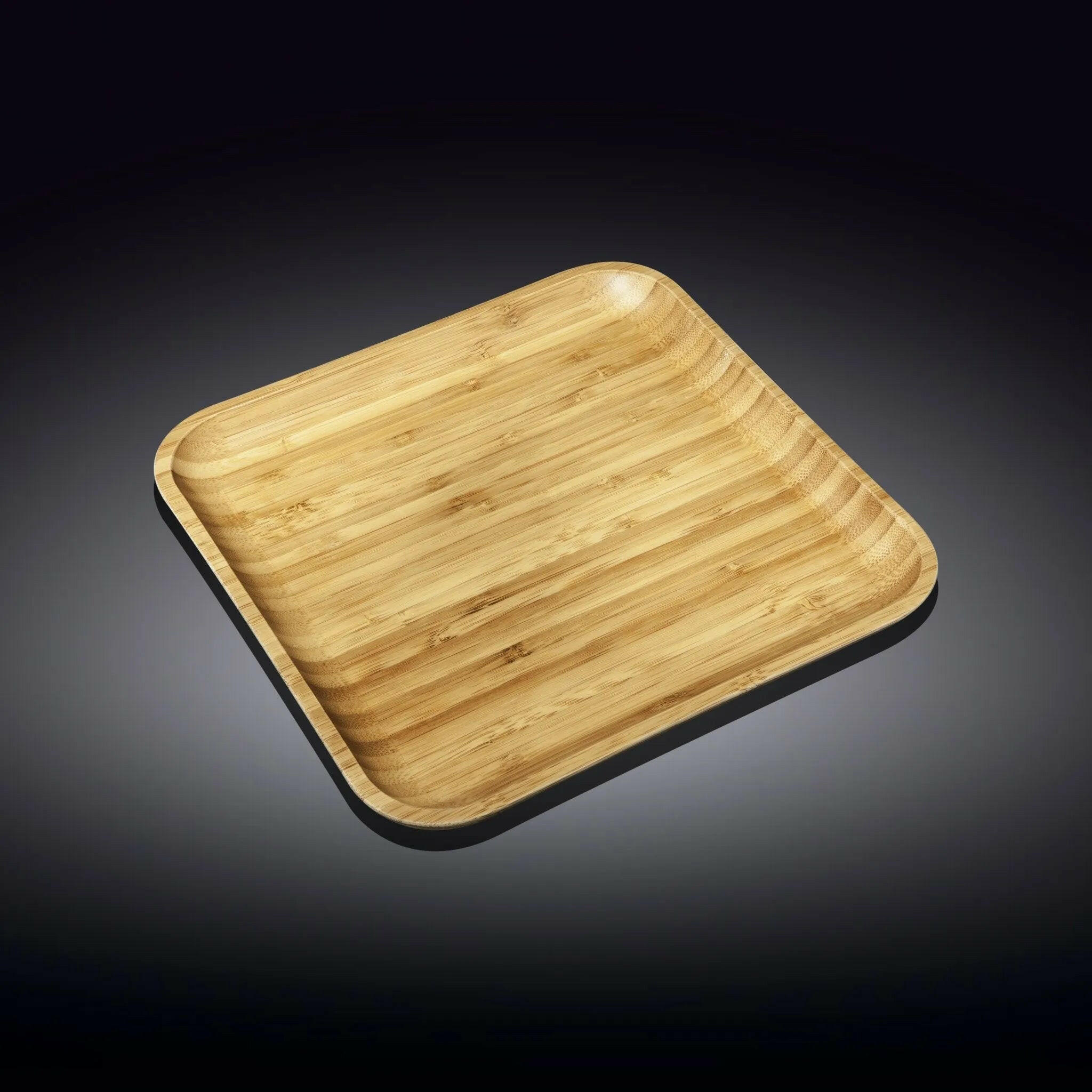 Bamboo Square Plate 11" x 11" For Appetizers / Barbecue.