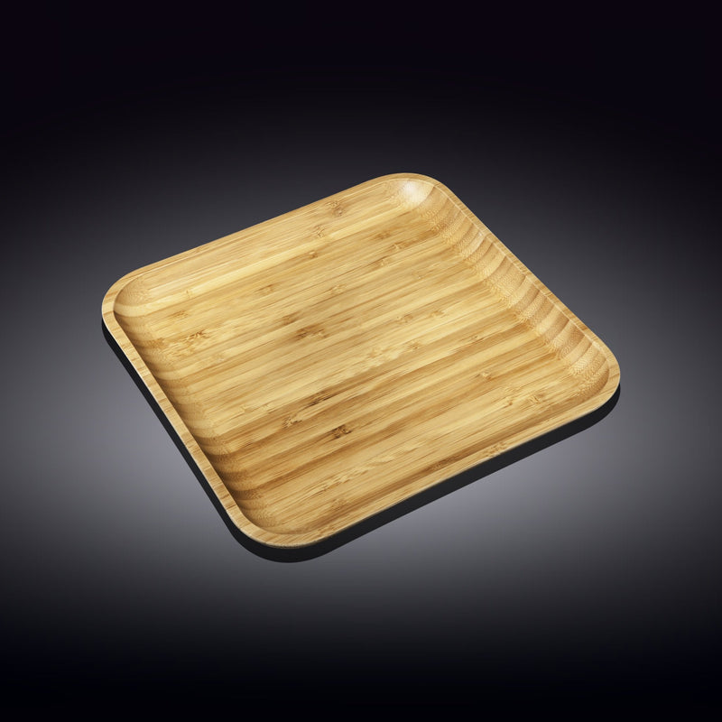 Bamboo Square Plate 11" x 11" For Appetizers / Barbecue