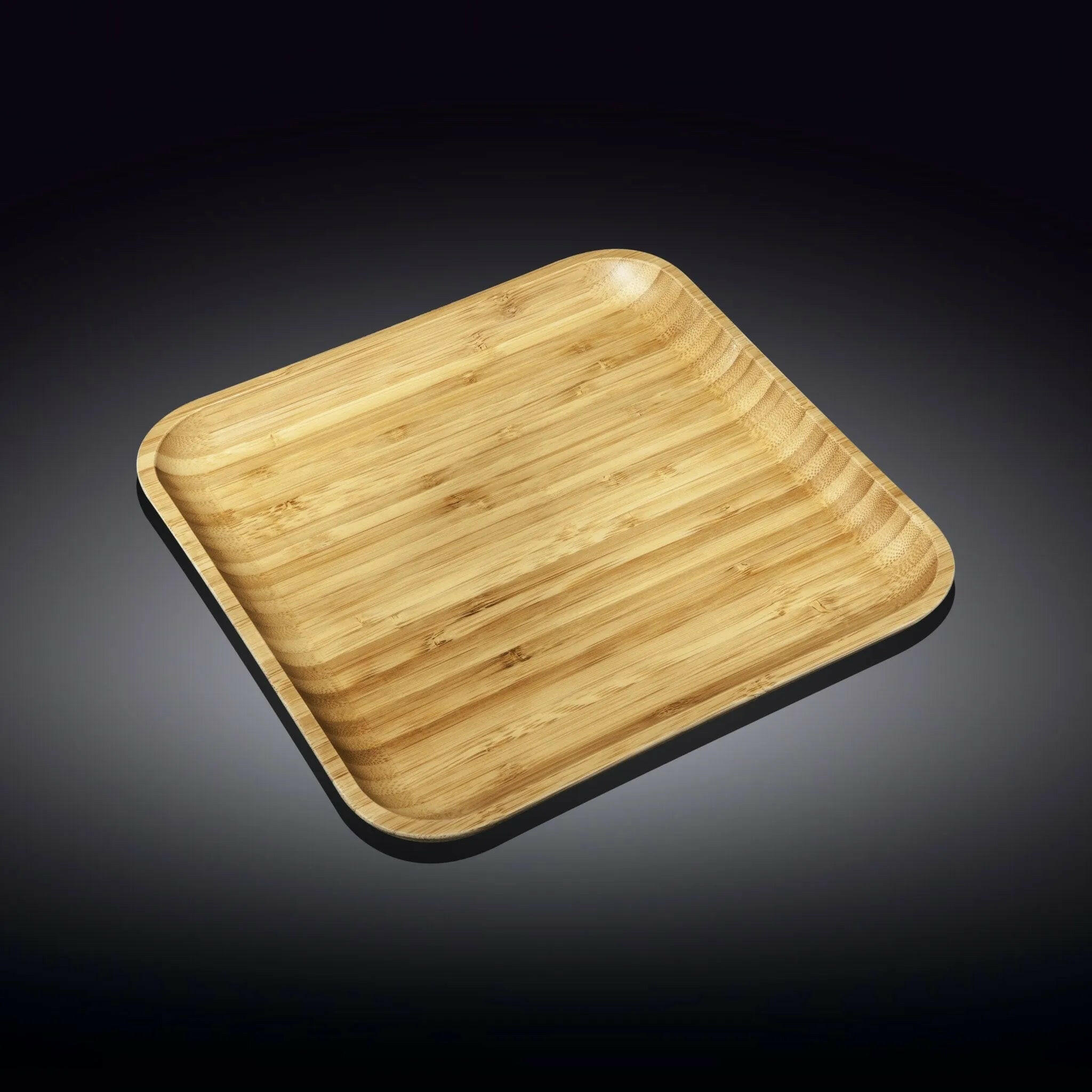 Bamboo Square Platter 12" x 12" For Appetizers / Barbecue.