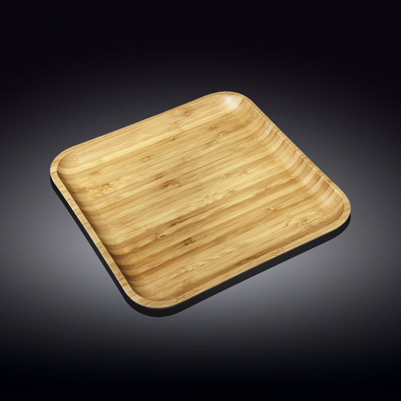 Bamboo Square Platter 12" x 12" For Appetizers / Barbecue