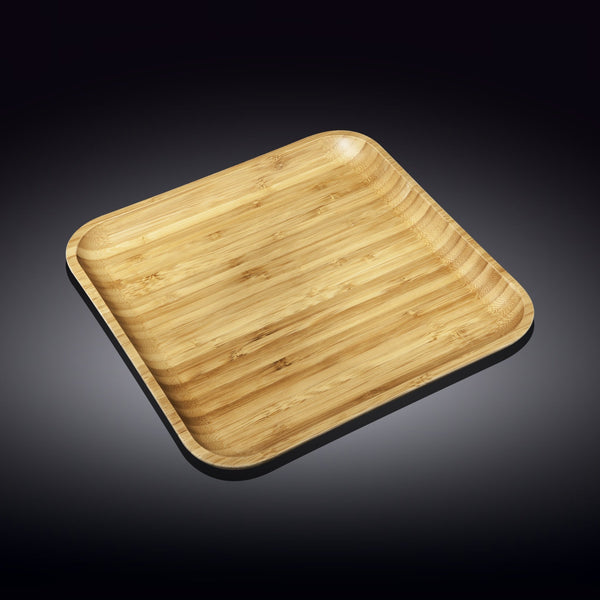 Bamboo Square Platter 13"x13" For Appetizers / Barbecue