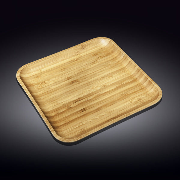 Bamboo Square Platter 14" x 14" For Appetizers / Barbecue