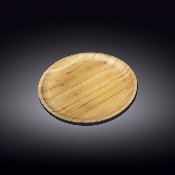 Bamboo Round Plate 7" For Appetizers / Barbecue