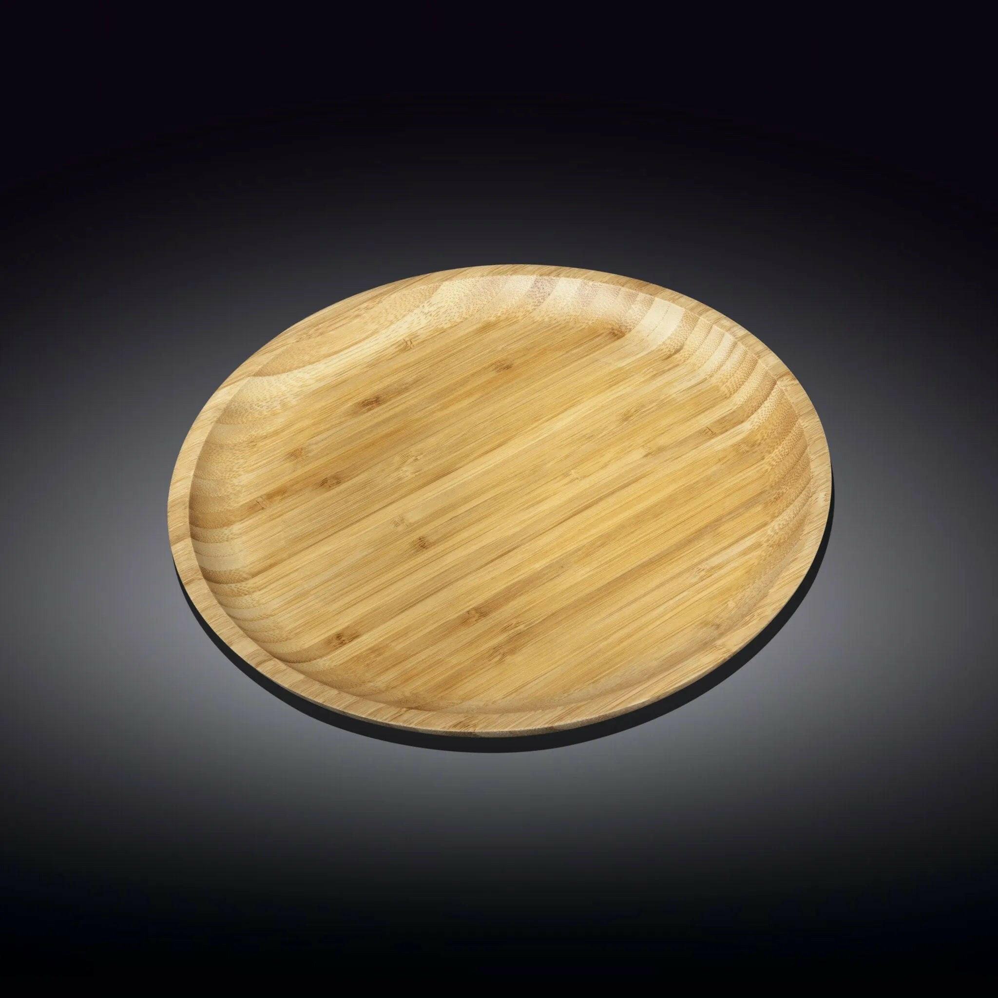 Bamboo Round Plate 10" For Pizza / Barbecue / Steak.