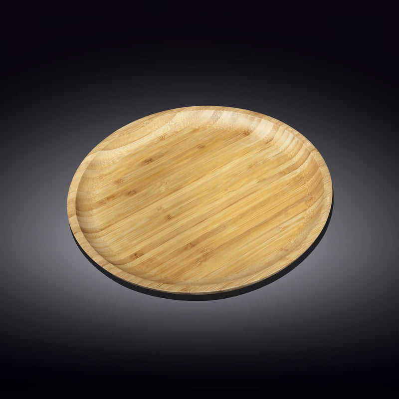 Bamboo Round Plate 10" For Pizza / Barbecue / Steak