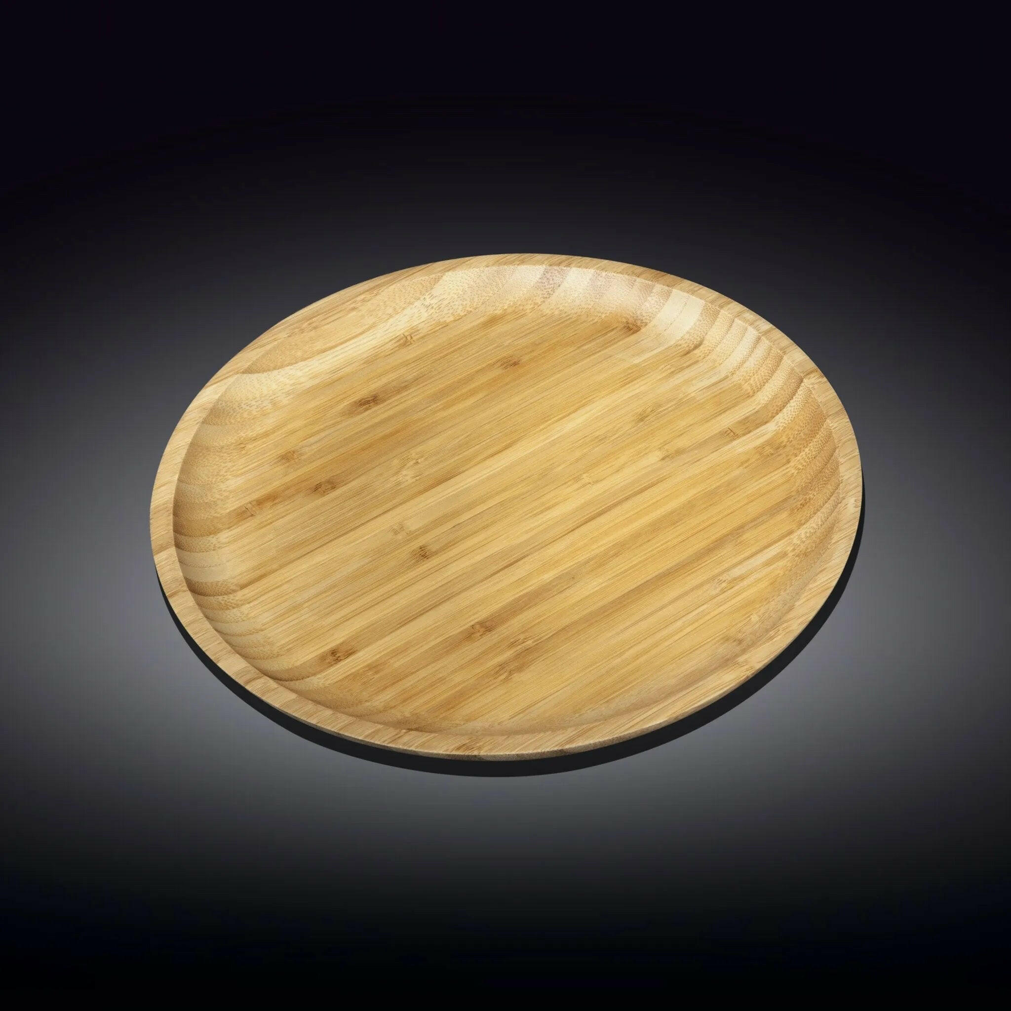 Bamboo Round Plate 11" For pizza / Barbecue / Steak.