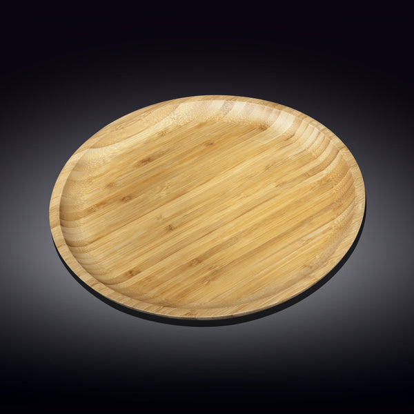 Bamboo Round Platter 13" For pizza / Barbecue / Steak