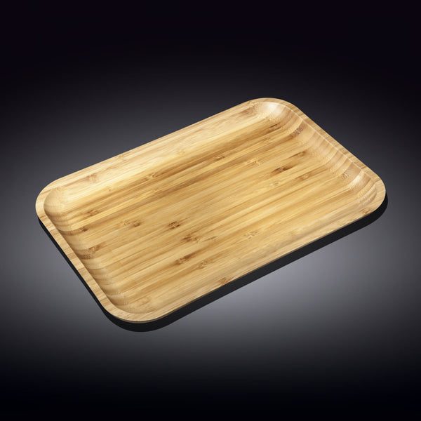 Bamboo Platter 12"x 8" For Appetizers / Barbecue / Burgers