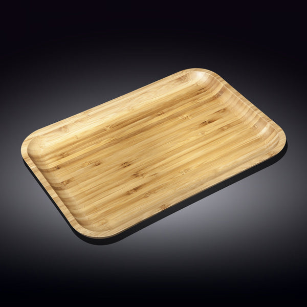 Bamboo Platter 13" x 9" For Appetizers / Barbecue / Burgers