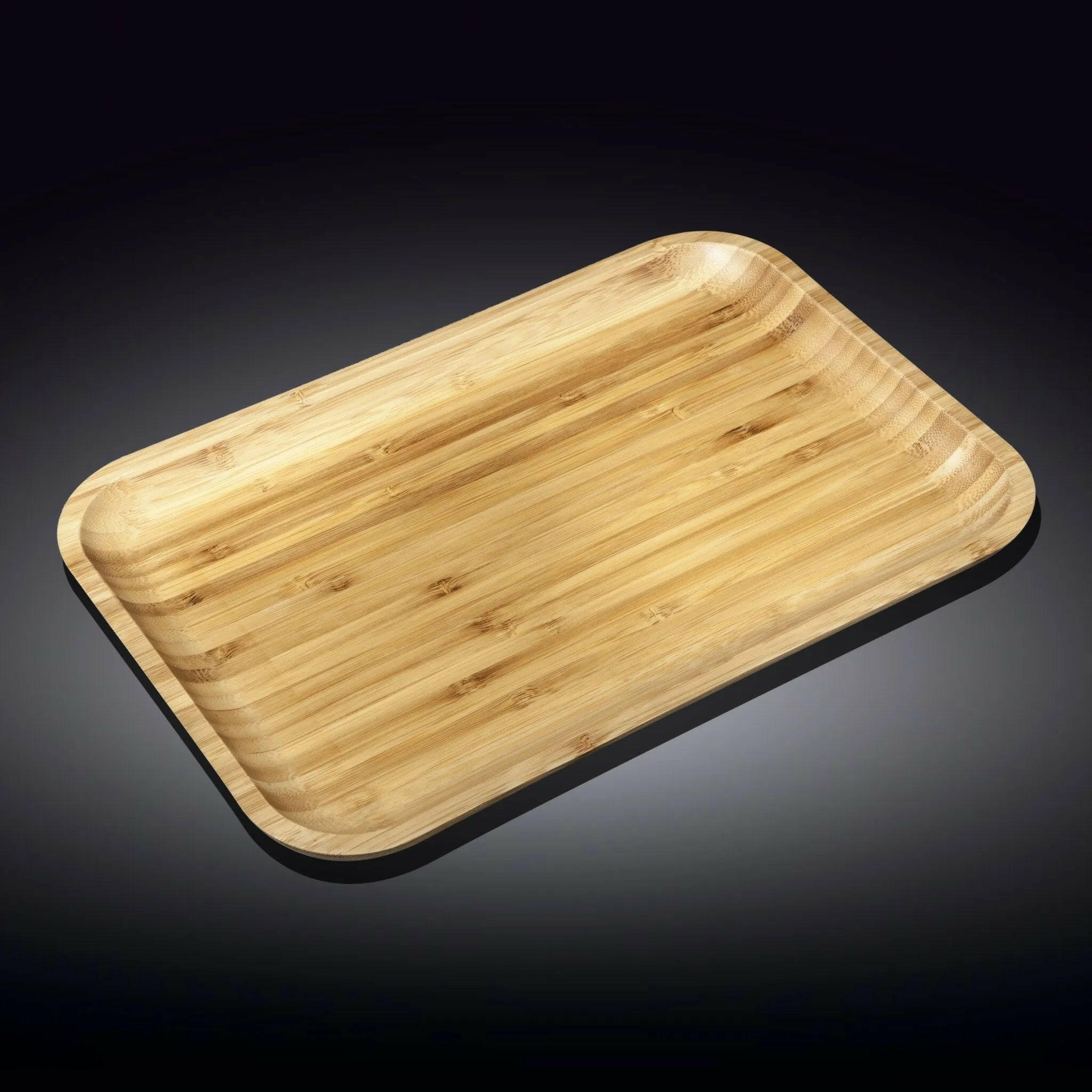 Bamboo Platter 14"x 10" For Appetizers / Barbecue / Steak.