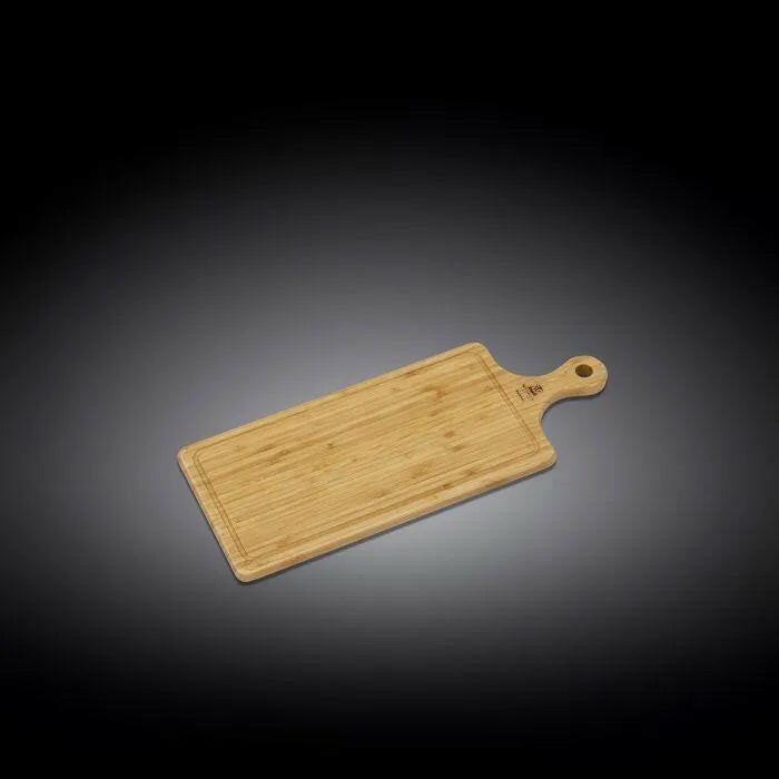 Bamboo Long Serving Board With Handle 19.7" x 7.9".