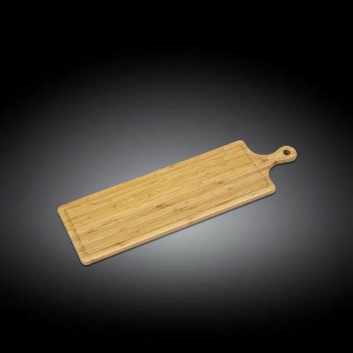 Bamboo Long Serving Board With Handle 26" X 7.9".