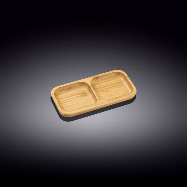 Bamboo Divided Dish / Bento box 8.5" x 4.5"