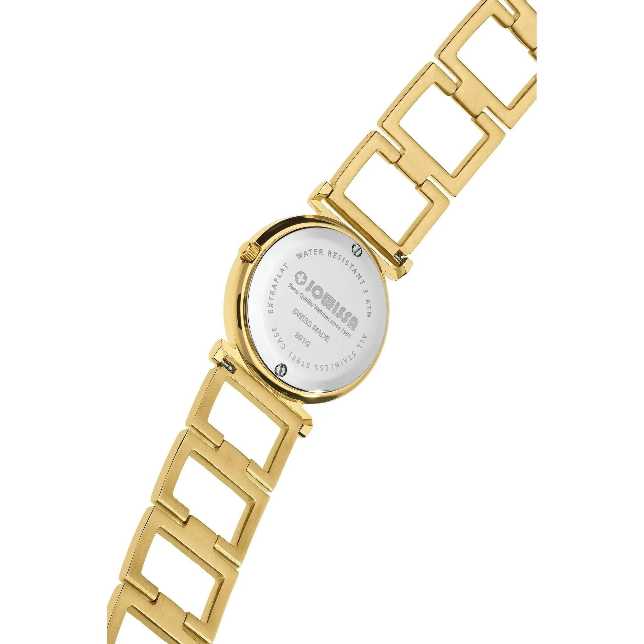 Facet Swiss Ladies Watch Gold Burgundy.