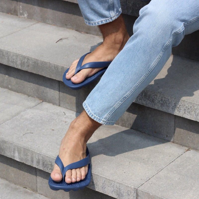 NAVY BLUE FLIP FLOPS BY GUDO.