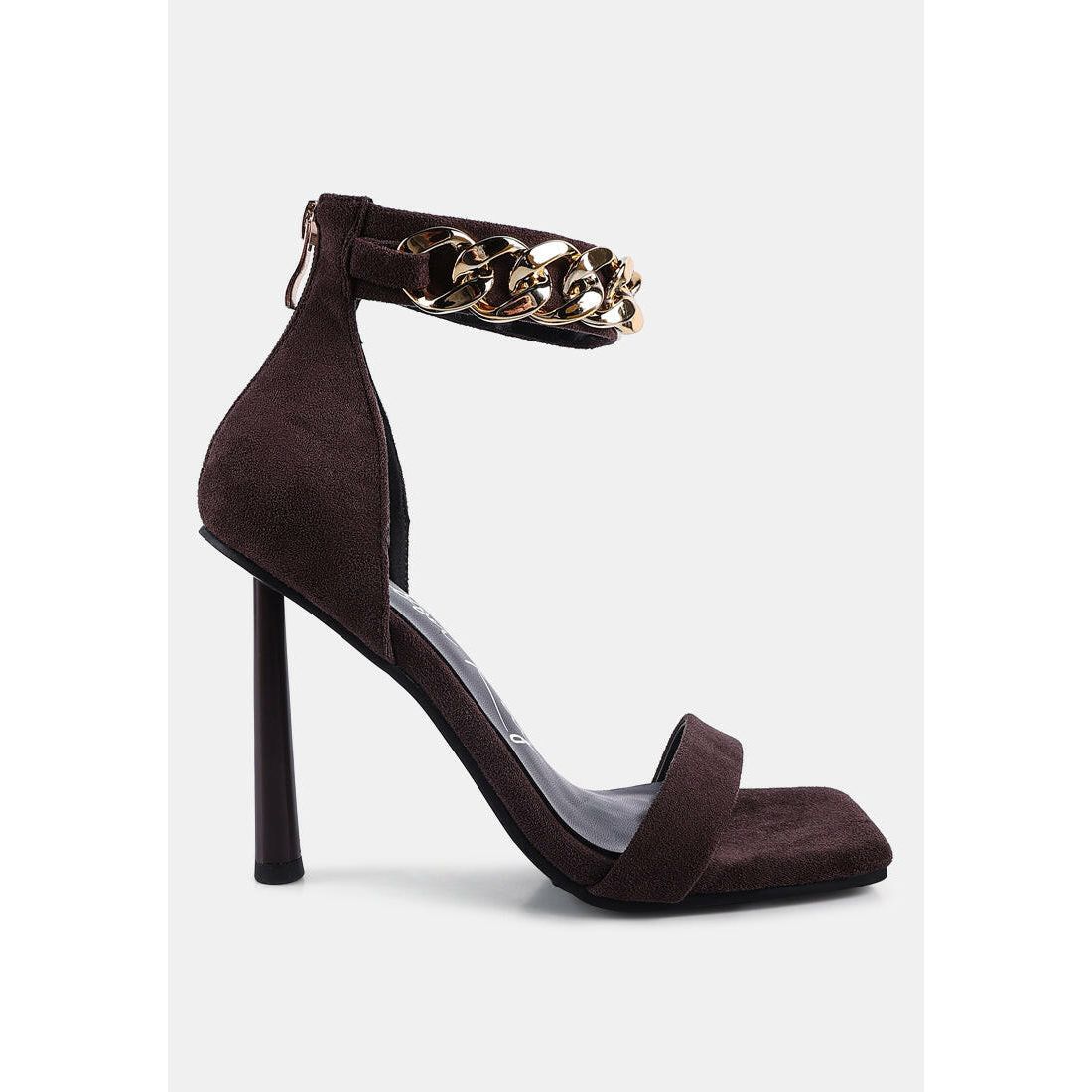 Last Sip Micro Suede High Heel Sandals.