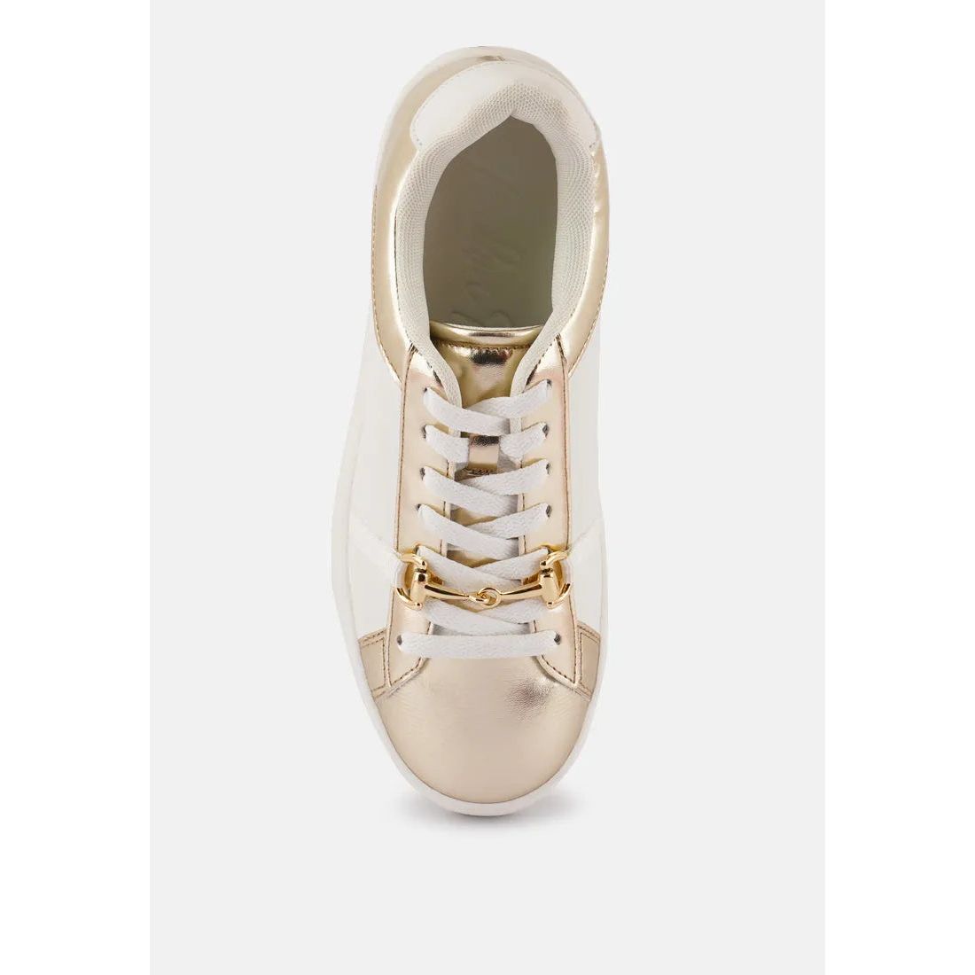 Nemo Contrasting Metallic Faux Leather Sneakers.