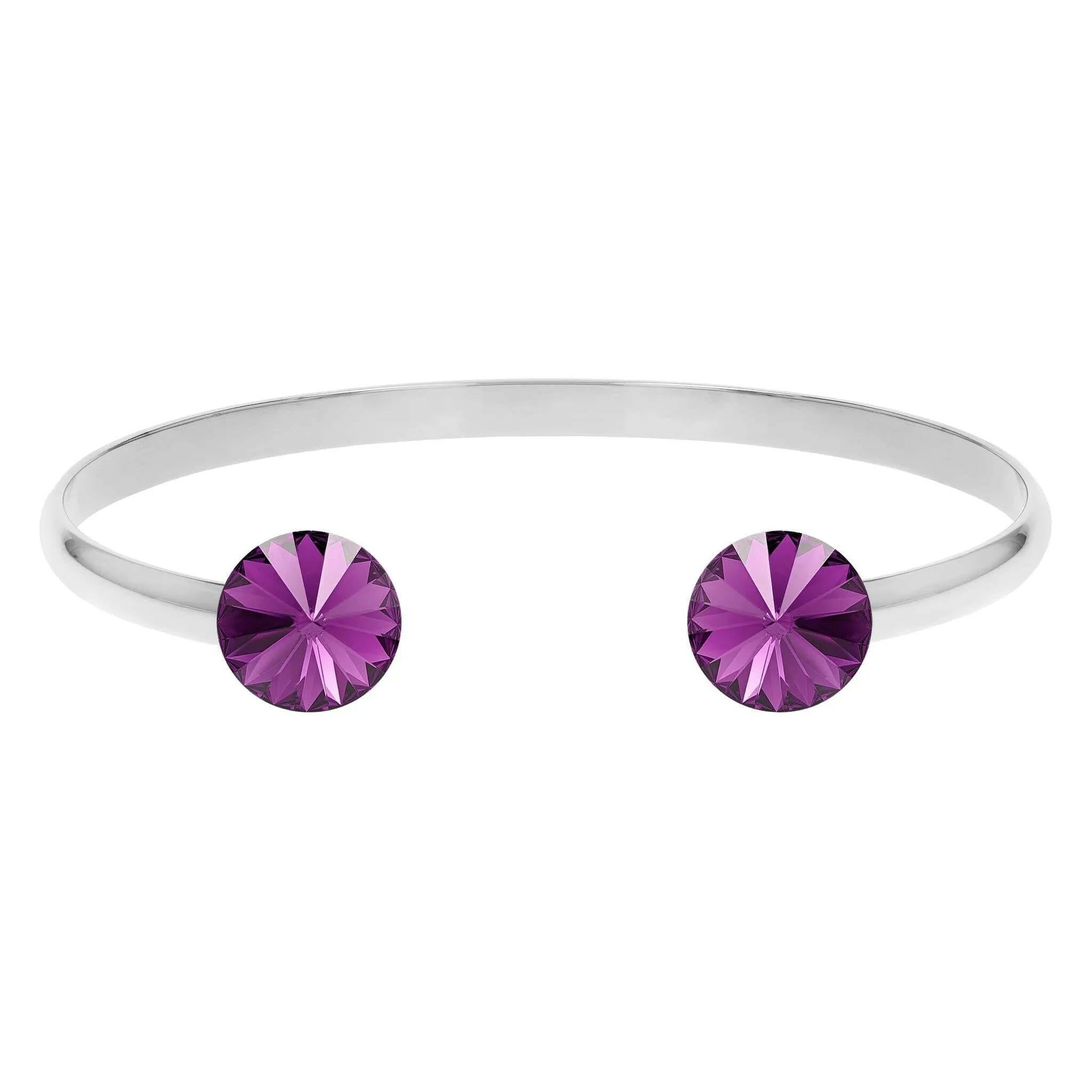 Facet Pyramid Bracelet Steel Purple.