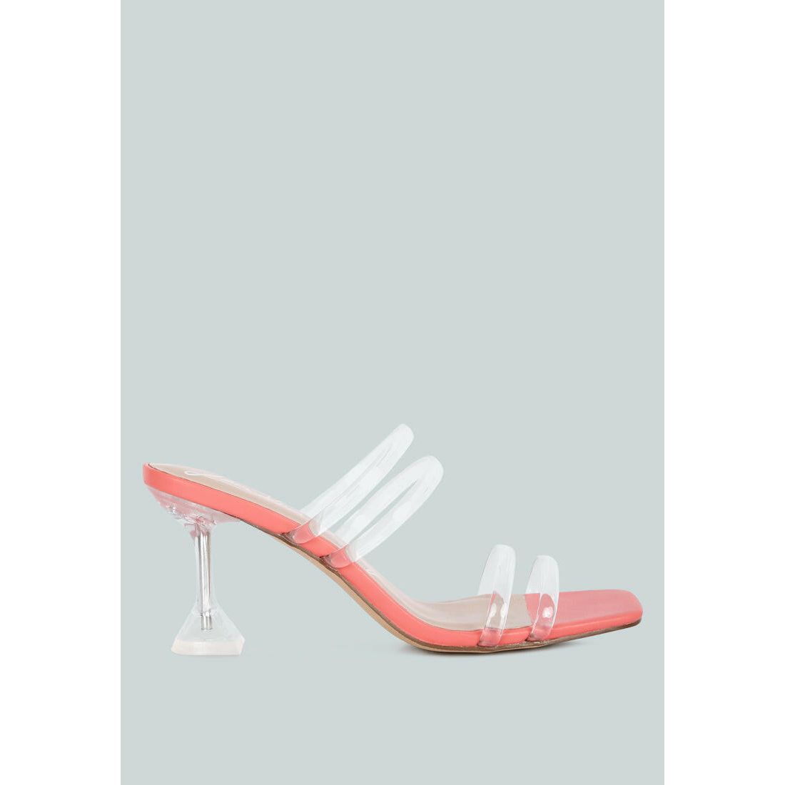 Nightfall Clear Spool Heel Sandal.