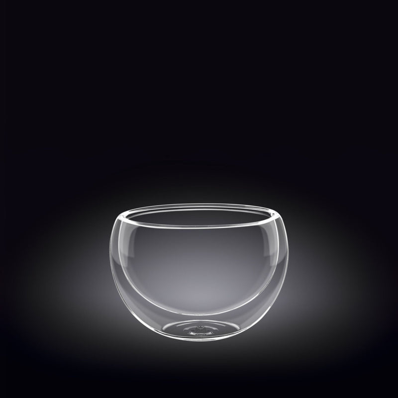 Double-Wall Vacuum Sealed Thermo Glass Bowl 8.5 Fl Oz